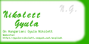 nikolett gyula business card